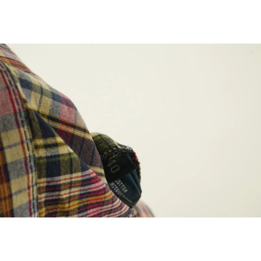 Vintage Polo Ralph Lauren Madras Plaid Pleated Chino Shorts Mens 40 x 8.5 Cotton